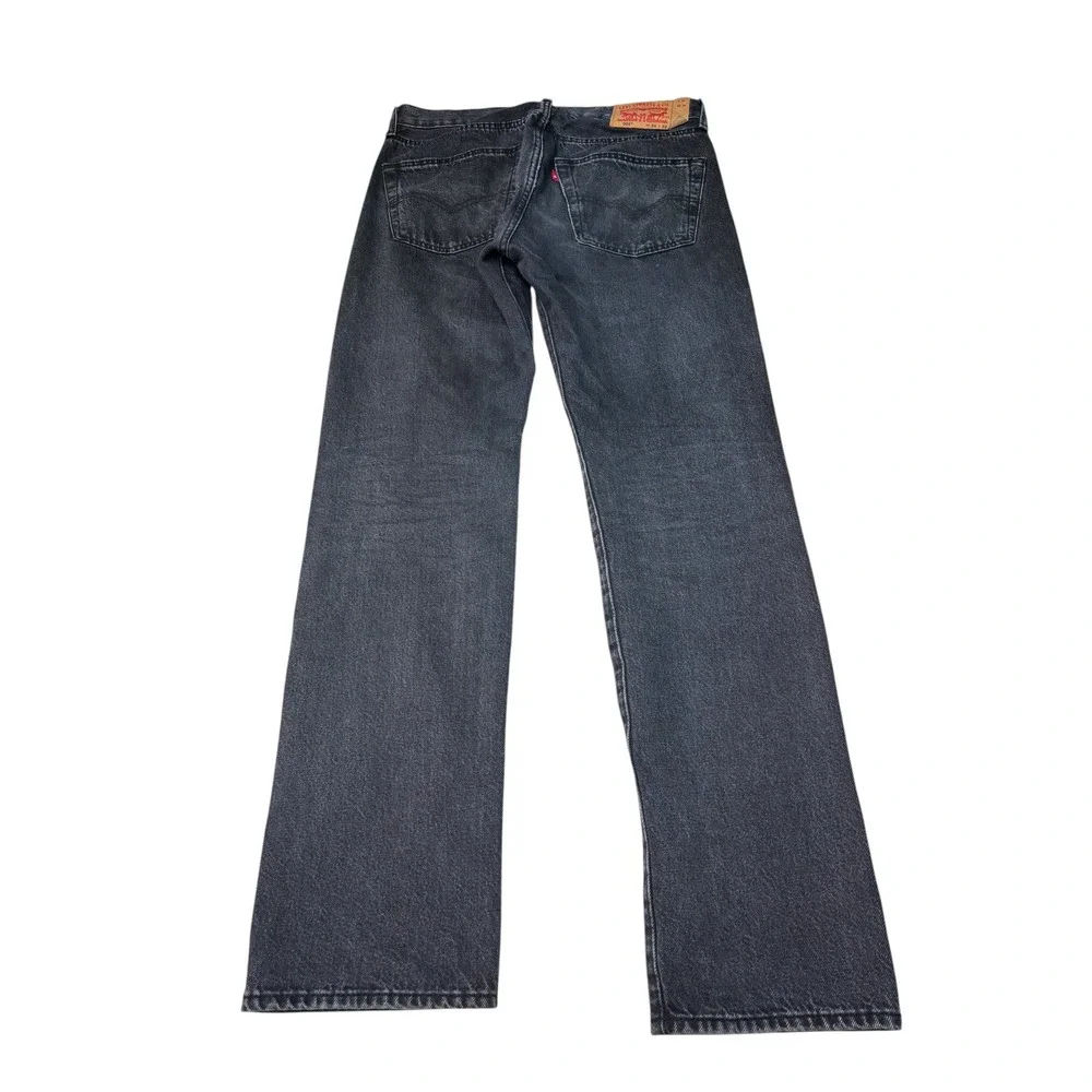 Levis 501 Original Fit Mens Faded Black Straight Leg Button‎ Fly Jeans W31 L32